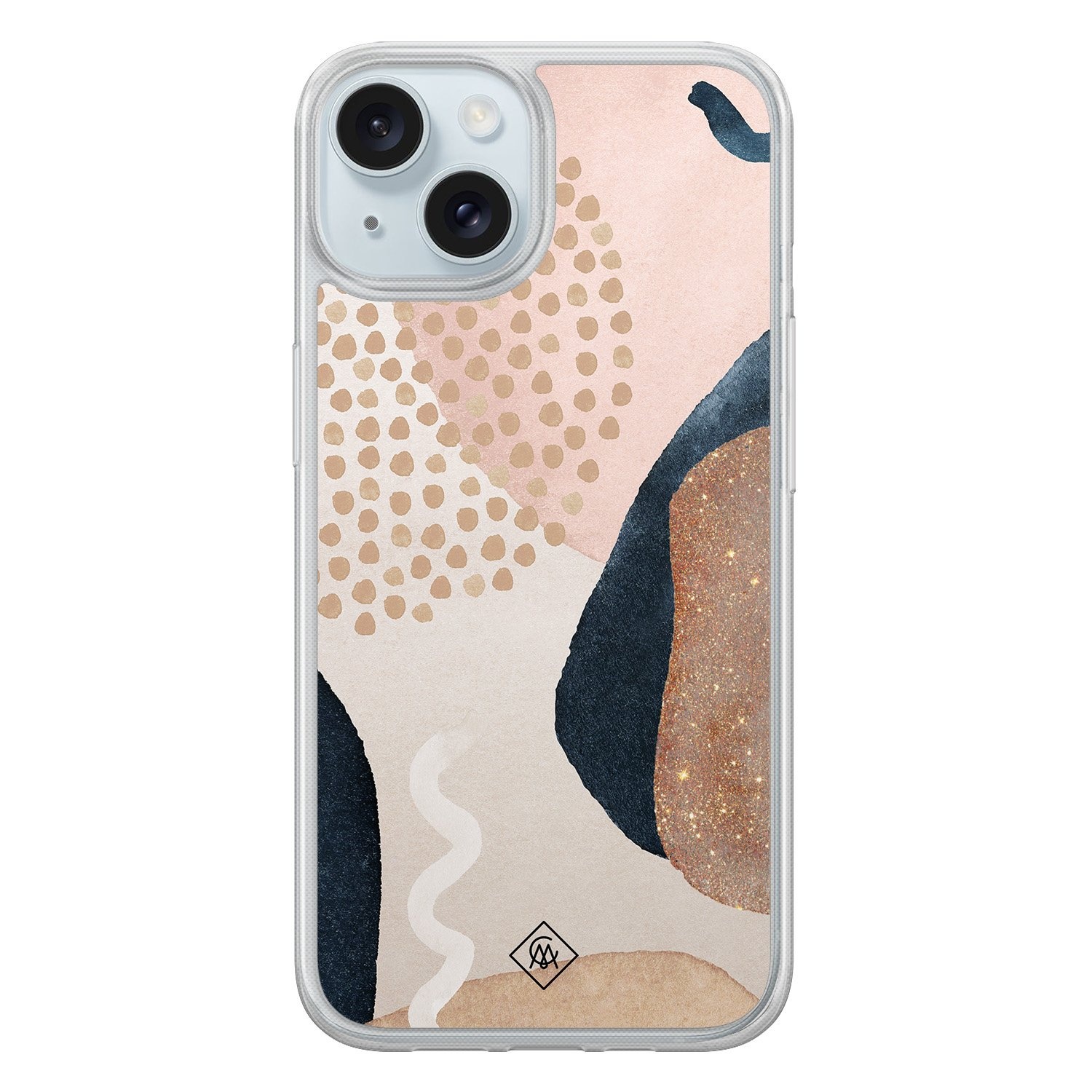 iPhone 13 hybride hoesje - Abstract dots