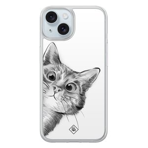 Casimoda iPhone 13 hybride hoesje - Kat kiekeboe