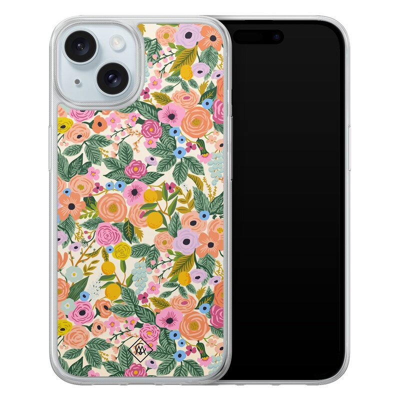 Casimoda iPhone 13 hybride hoesje - Pink gardens