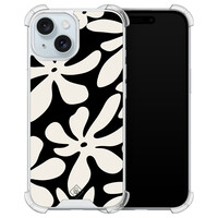 Casimoda iPhone 15 shockproof hoesje - Noir bloom