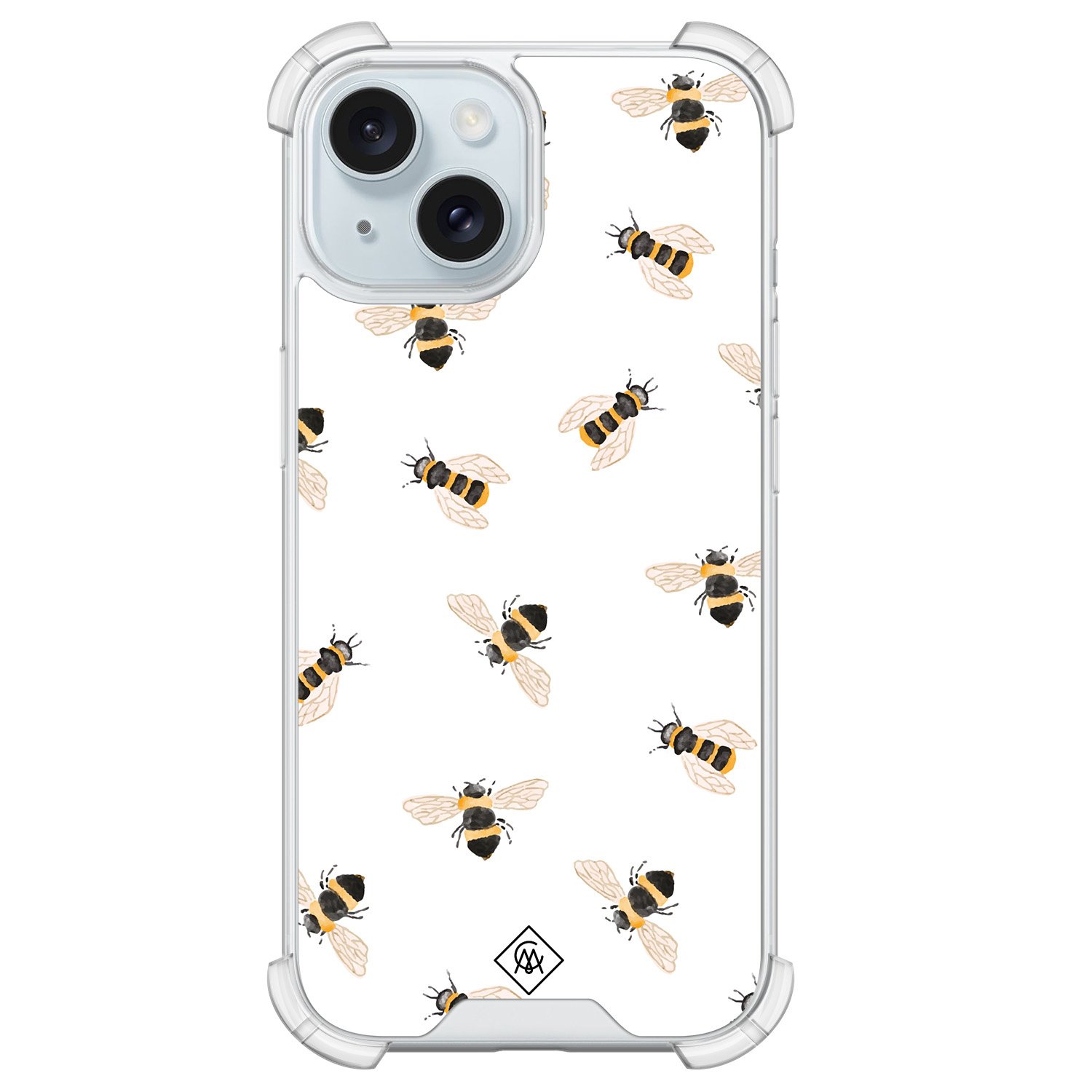 iPhone 15 shockproof hoesje - Bee happy