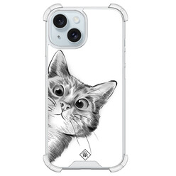 Casimoda iPhone 14 shockproof hoesje - Kat kiekeboe