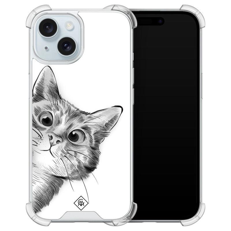 Casimoda iPhone 14 shockproof hoesje - Kat kiekeboe
