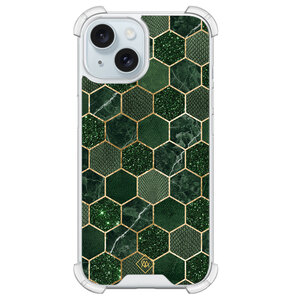 Casimoda iPhone 14 shockproof hoesje - Kubus groen