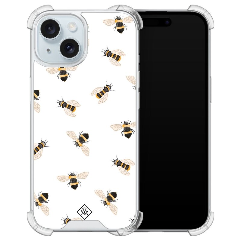 Casimoda iPhone 13 shockproof hoesje - Bee happy