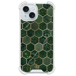 Casimoda iPhone 13 shockproof hoesje - Kubus groen