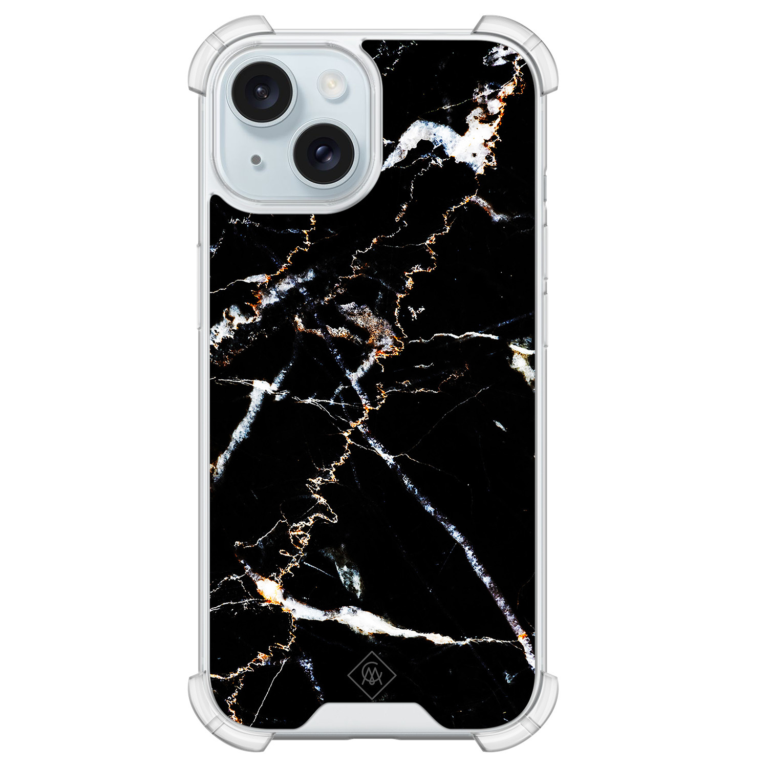 iPhone 13 shockproof hoesje - Marmer zwart