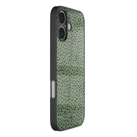 Casimoda iPhone 16 glazen hardcase - Green confetti