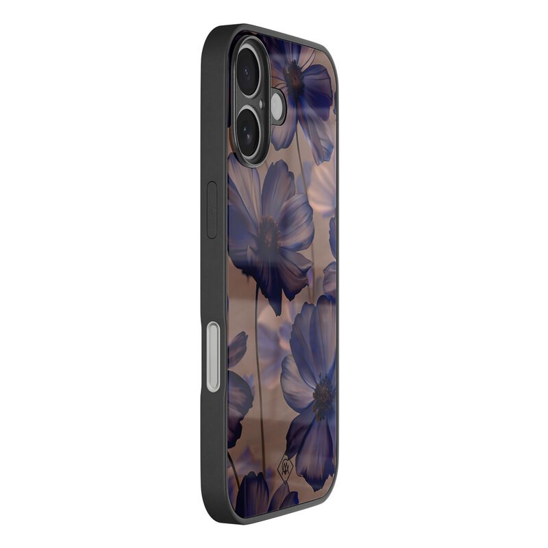Casimoda iPhone 16 glazen hardcase - Twilight petals