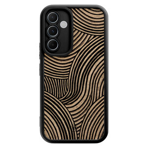 Casimoda Samsung Galaxy A55 zwarte case - Ebony waves