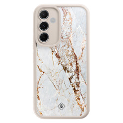 Casimoda Samsung Galaxy A55 beige case - Marmer goud