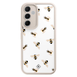 Casimoda Samsung Galaxy A55 beige case - Bee happy