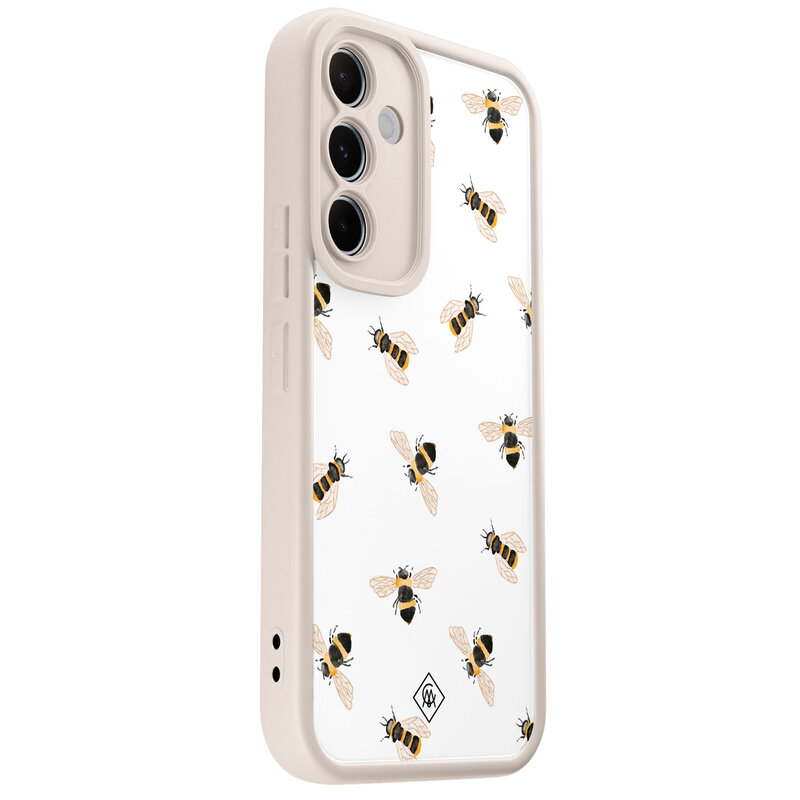 Casimoda Samsung Galaxy A55 beige case - Bee happy