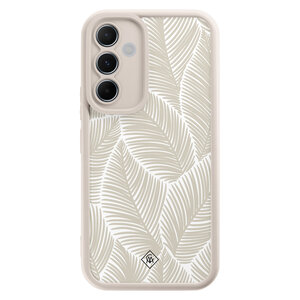 Casimoda Samsung Galaxy A55 beige case - Palmy leaves beige