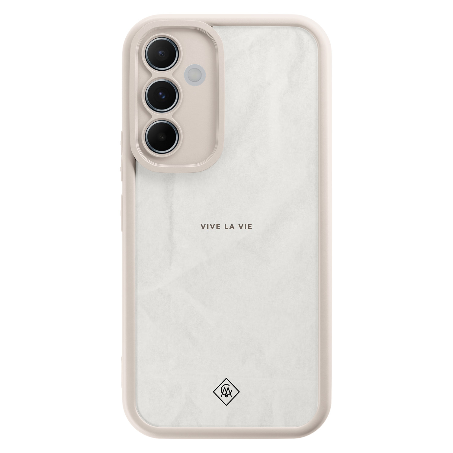 Samsung Galaxy A55 beige case Vive la vie