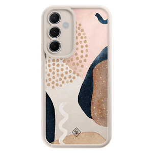 Casimoda Samsung Galaxy A55 beige case - Abstract dots