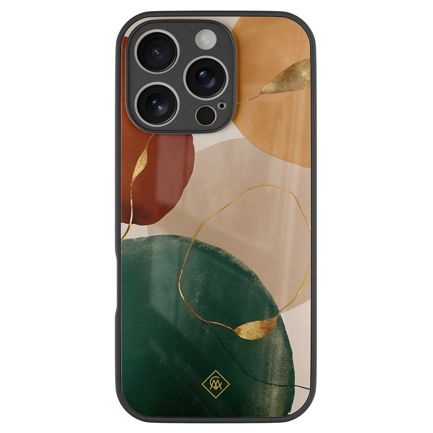 iPhone 16 Pro glazen hardcase Earthy luxe