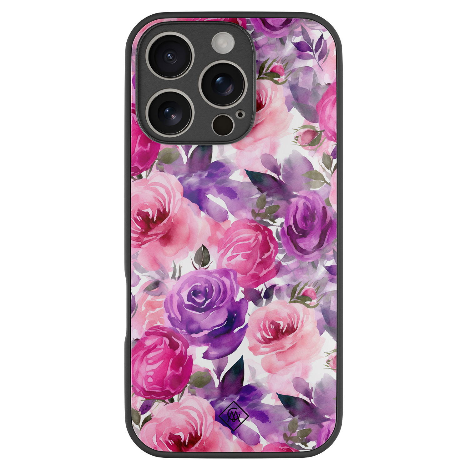 iPhone 16 Pro glazen hardcase Rosy blooms