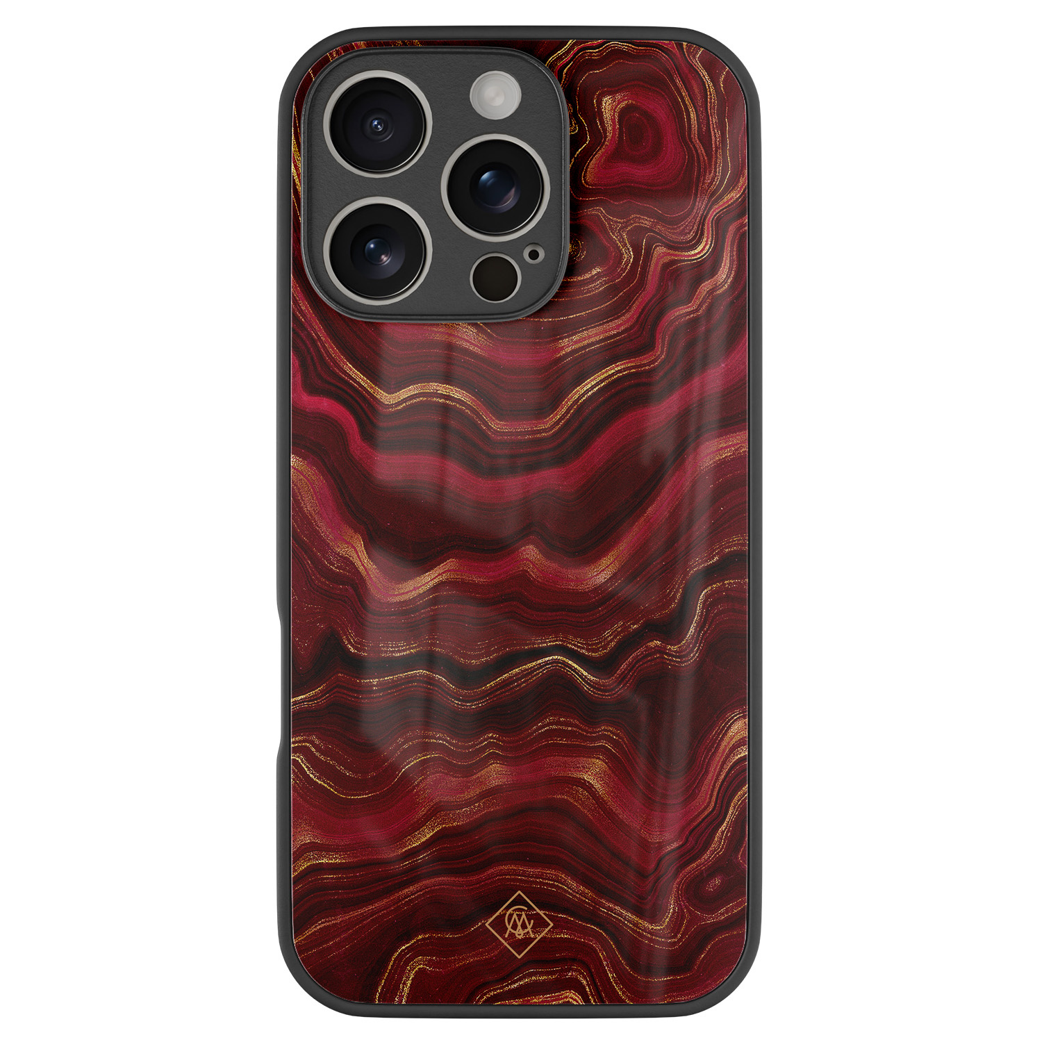 iPhone 16 Pro glazen hardcase Agate rood
