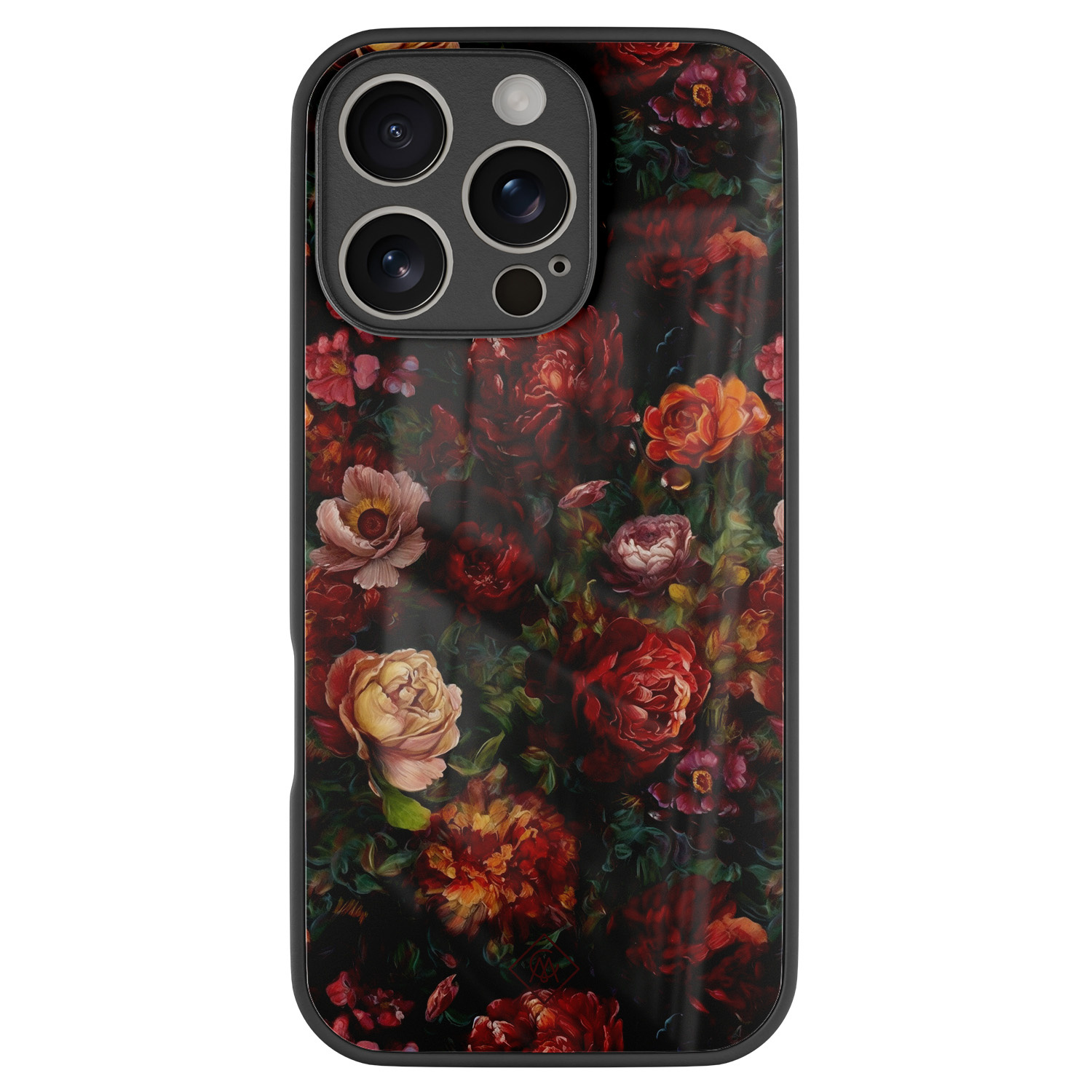 iPhone 16 Pro glazen hardcase Floral garden