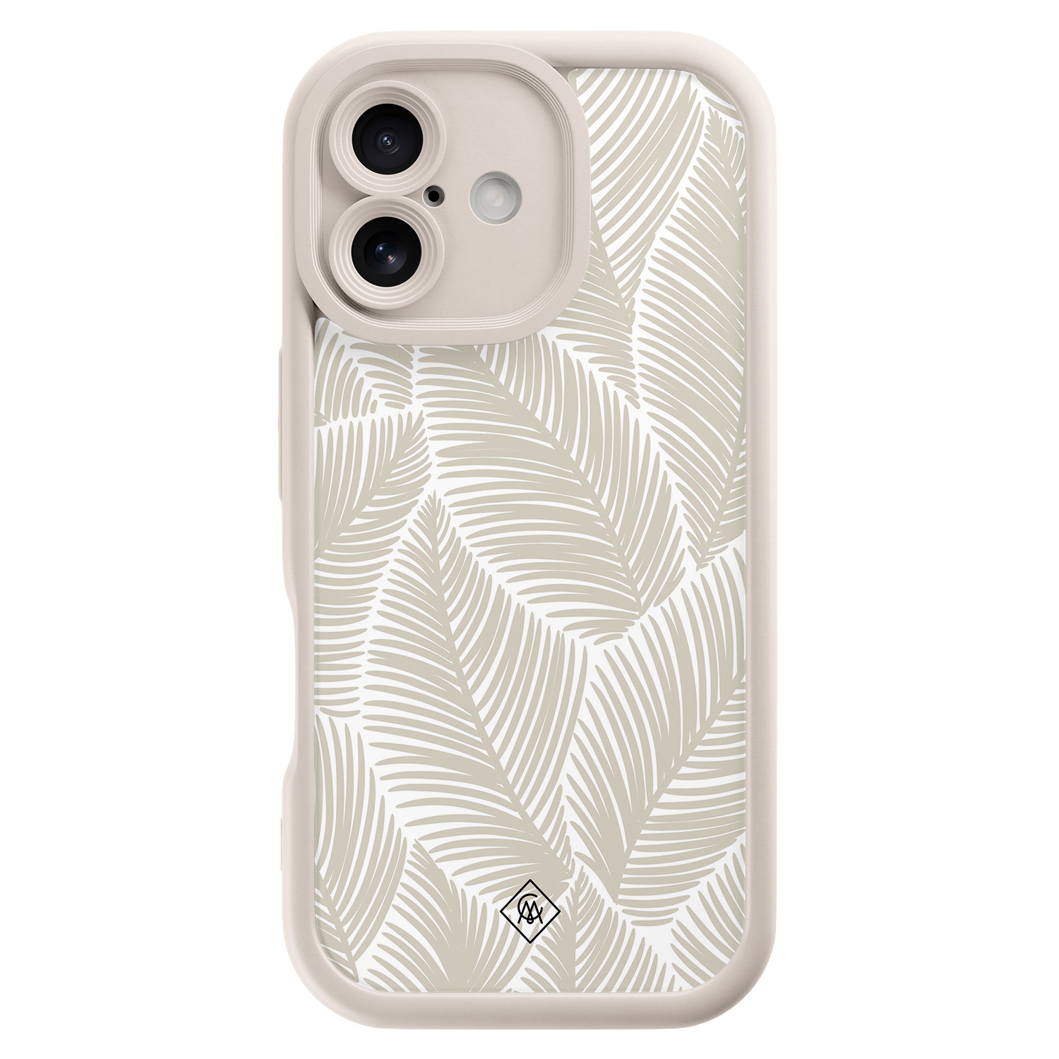 iPhone 16 beige case Palmy leaves beige
