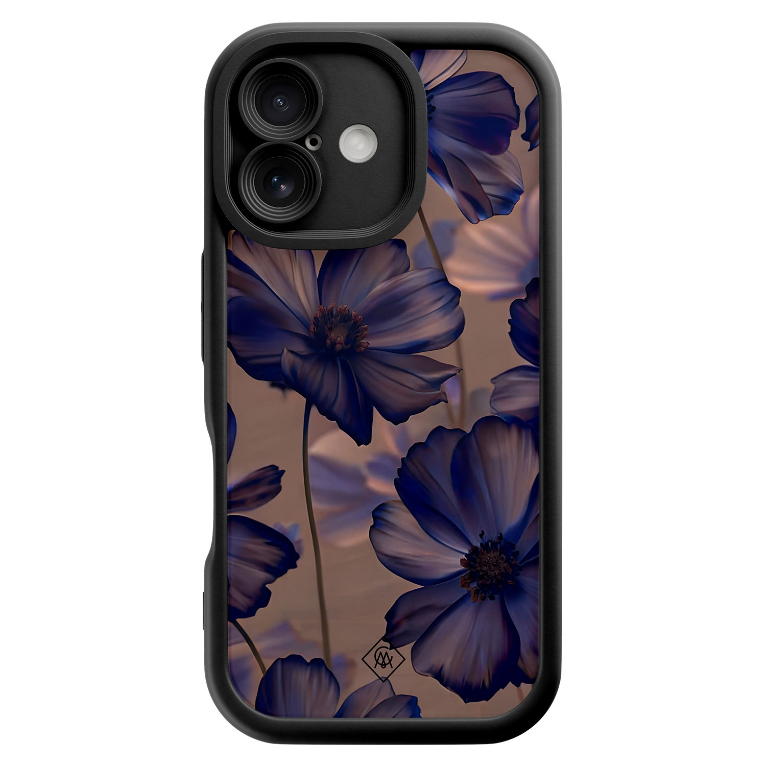 iPhone 16 zwarte case Twilight petals