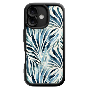 Casimoda iPhone 16 zwarte case - Japandi waves