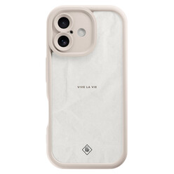 Casimoda iPhone 16 beige case - Vive la vie
