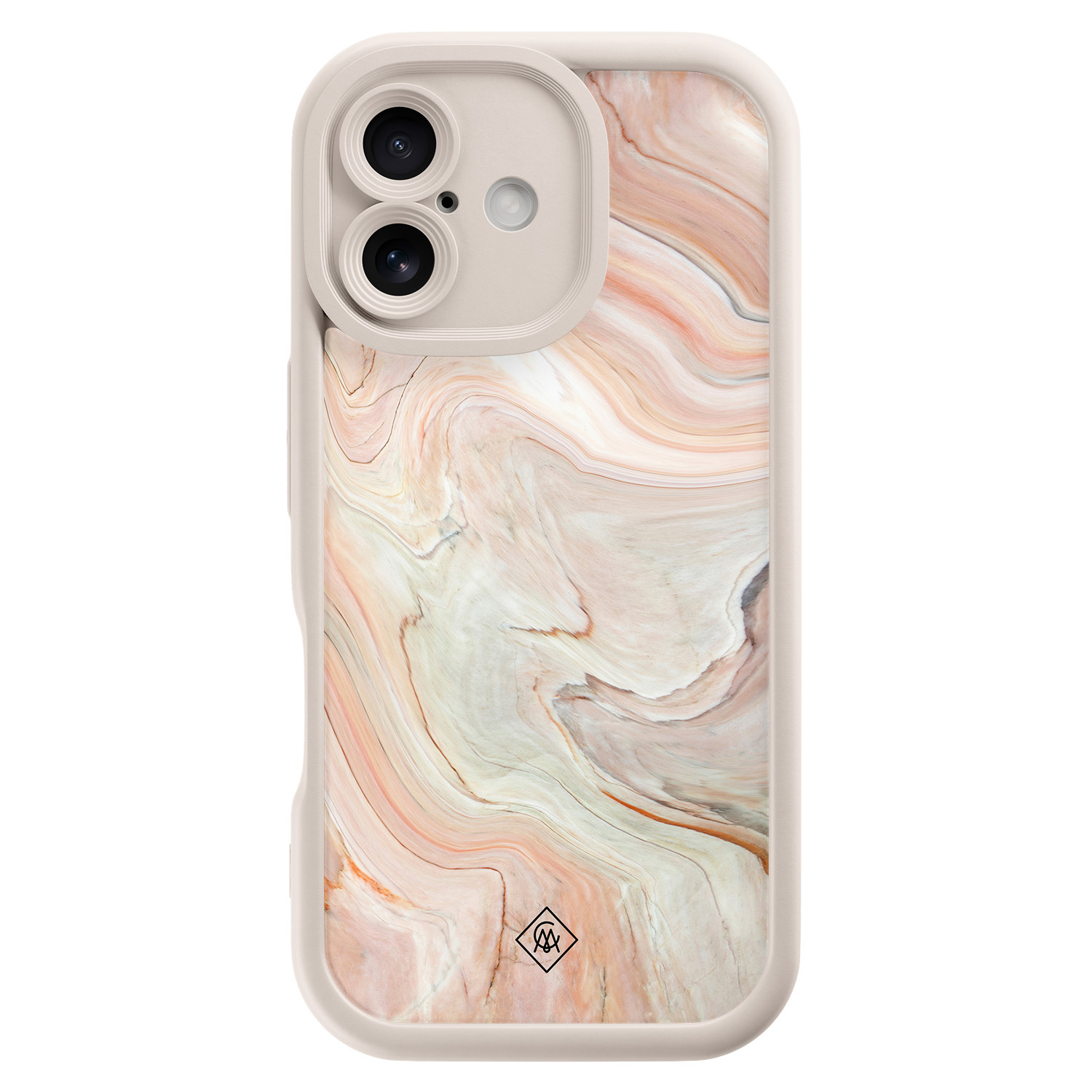 iPhone 16 beige case Marmer waves