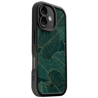 Casimoda iPhone 16 zwarte case - Monstera leaves