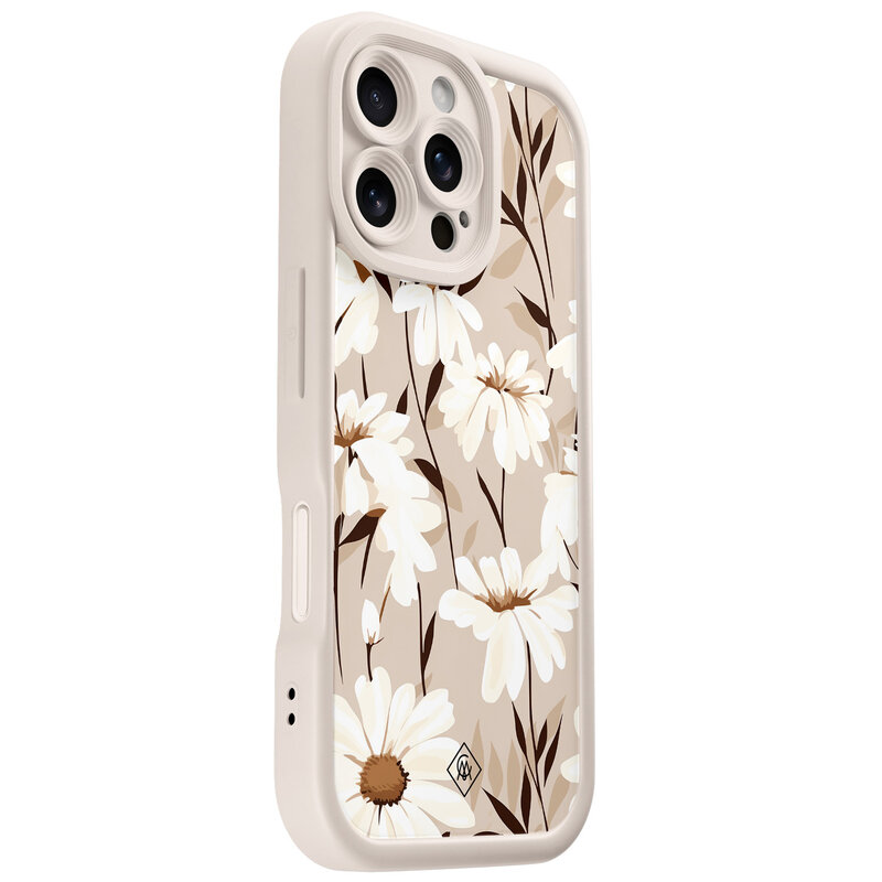 Casimoda iPhone 16 Pro beige case - In bloom