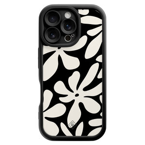 Casimoda iPhone 16 Pro zwarte case - Noir bloom