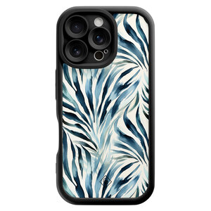Casimoda iPhone 16 Pro zwarte case - Japandi waves