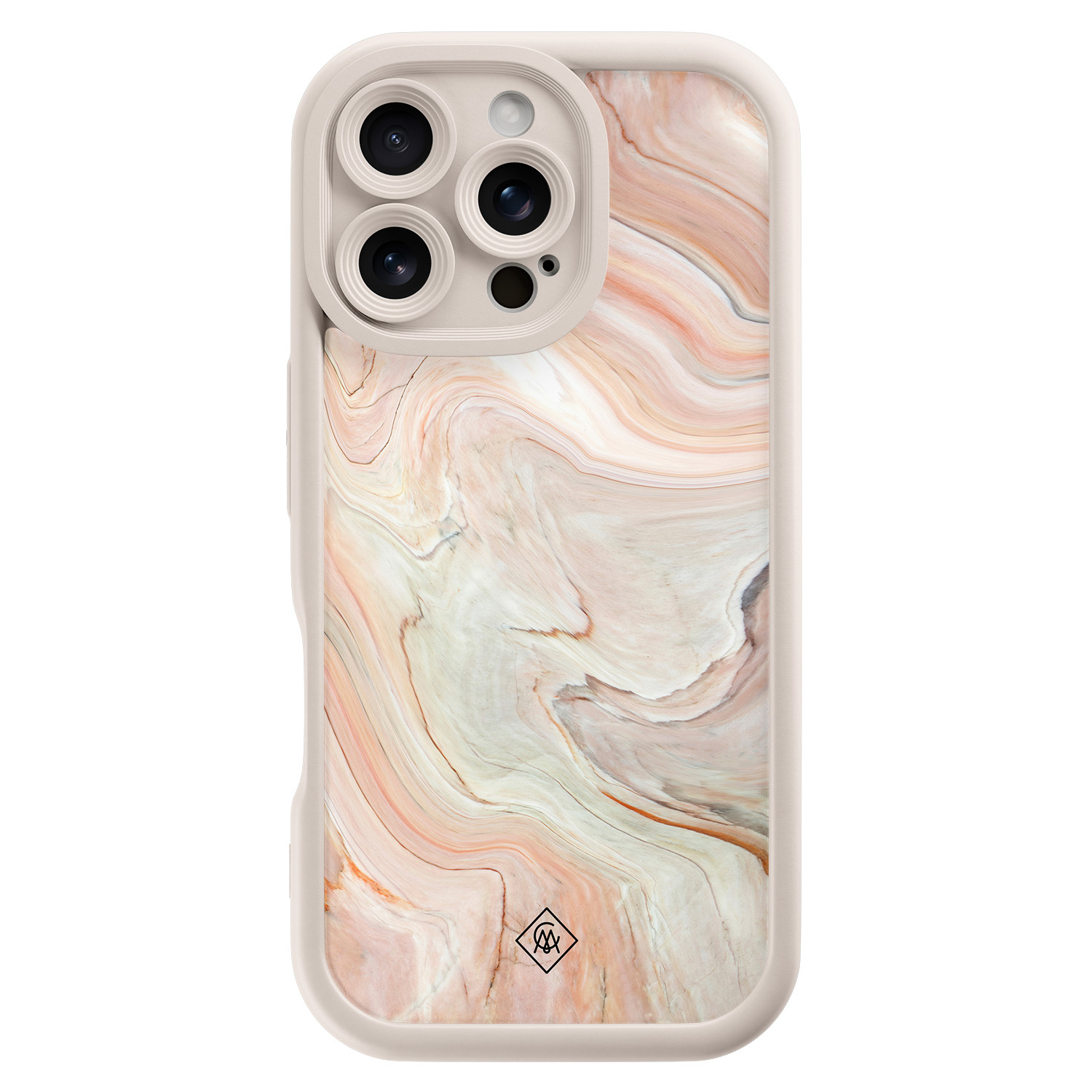iPhone 16 Pro beige case Marmer waves