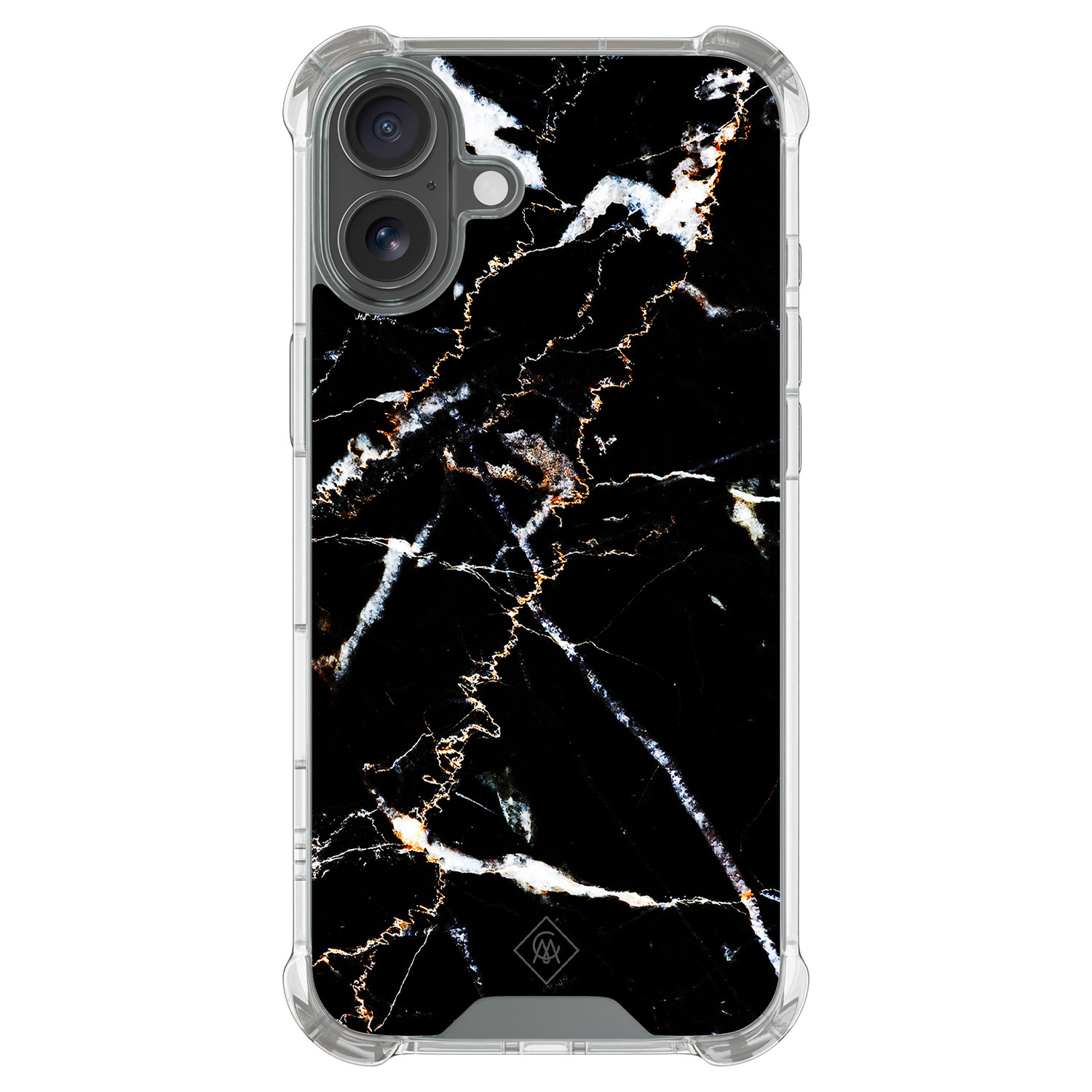 iPhone 16 shockproof hoesje - Marmer zwart
