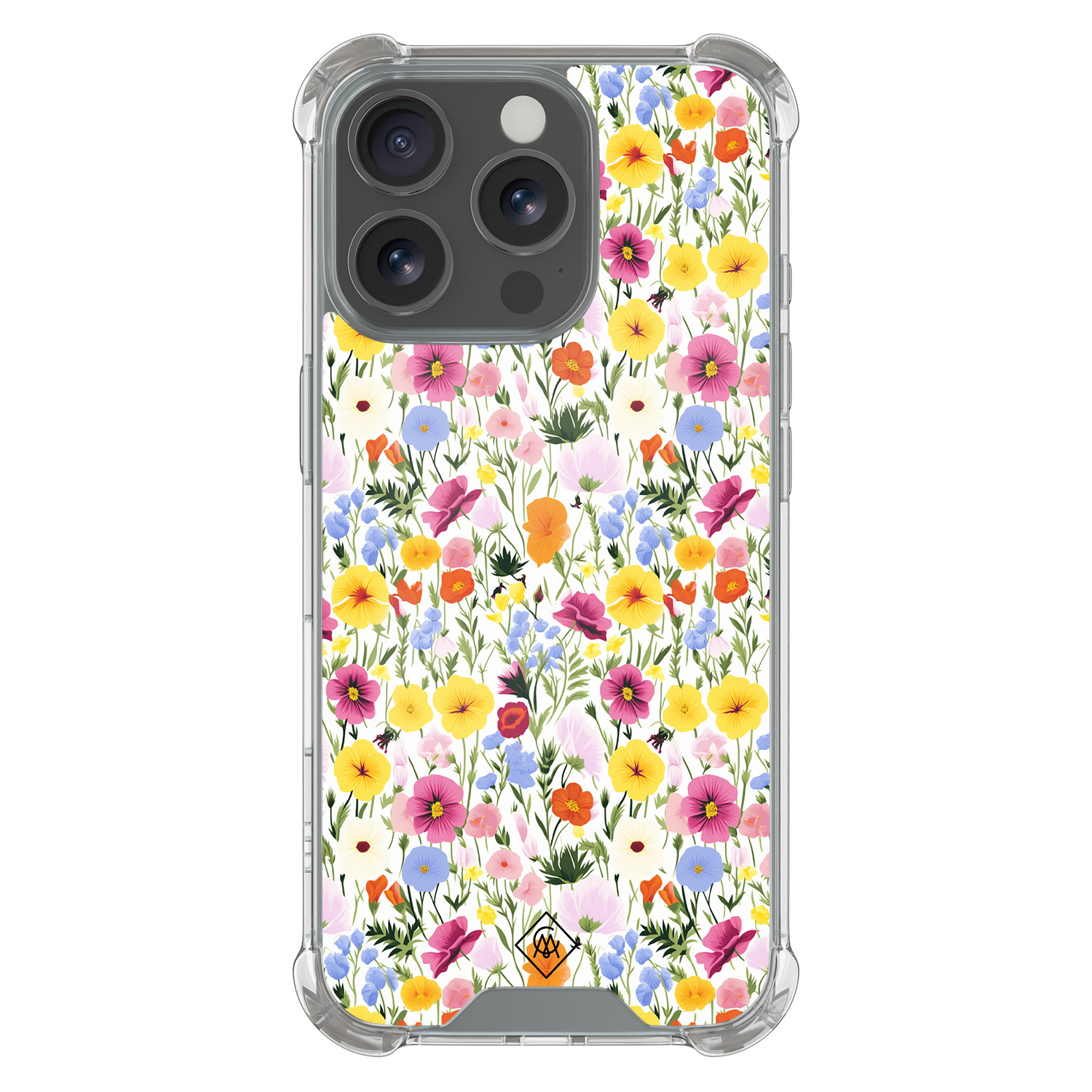 iPhone 16 Pro shockproof hoesje Happy flora