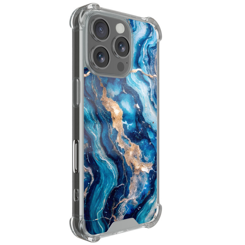 Casimoda iPhone 16 Pro shockproof hoesje - Ocean marble