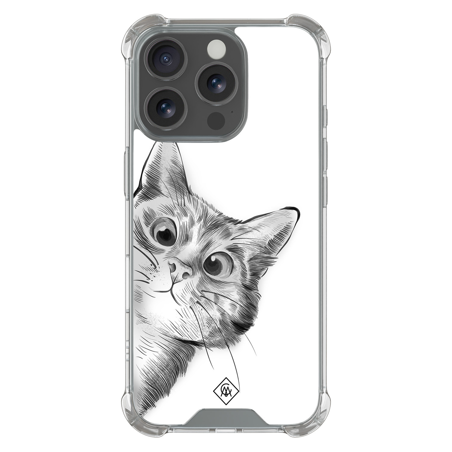 iPhone 16 Pro shockproof hoesje Kat kiekeboe