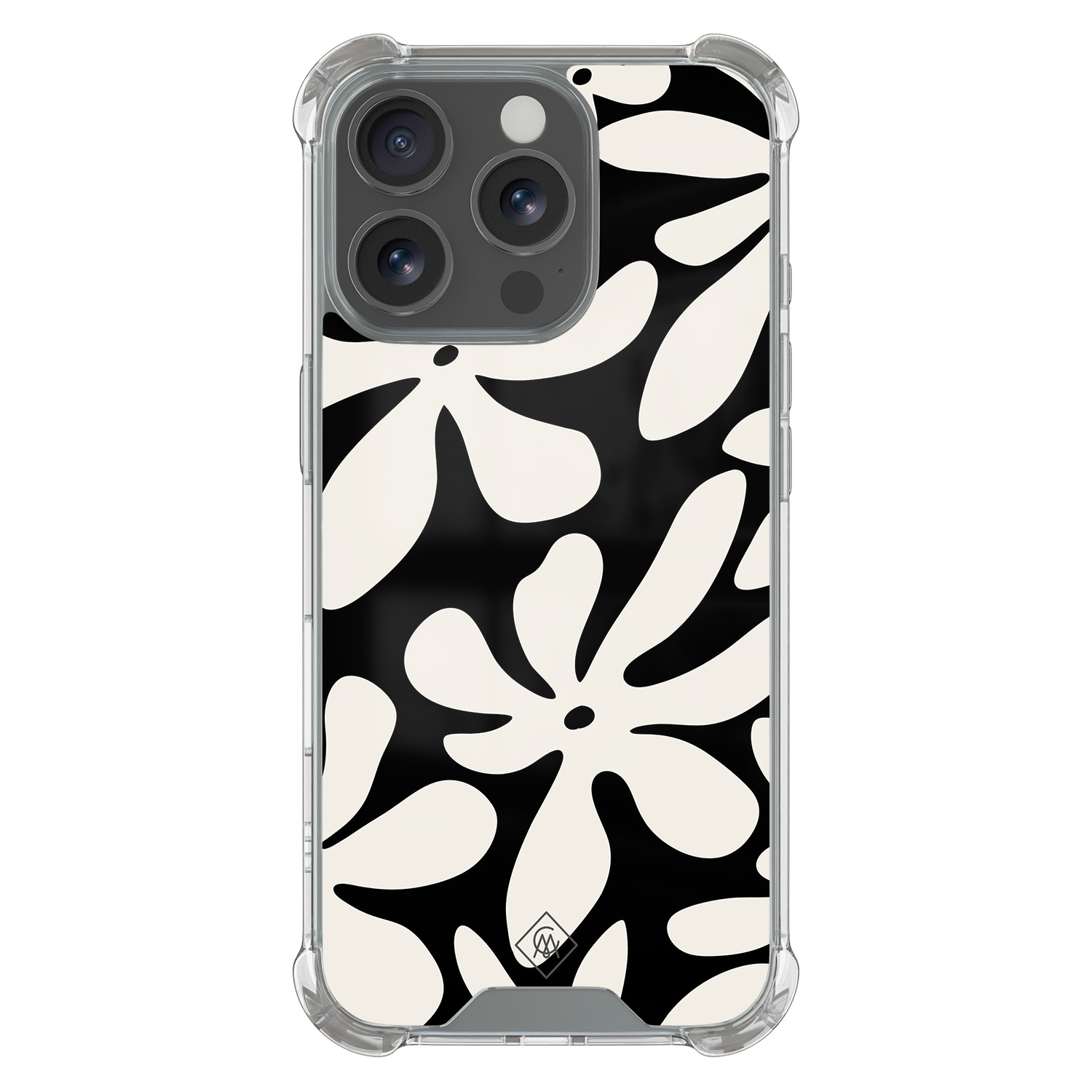 iPhone 16 Pro shockproof hoesje Noir bloom