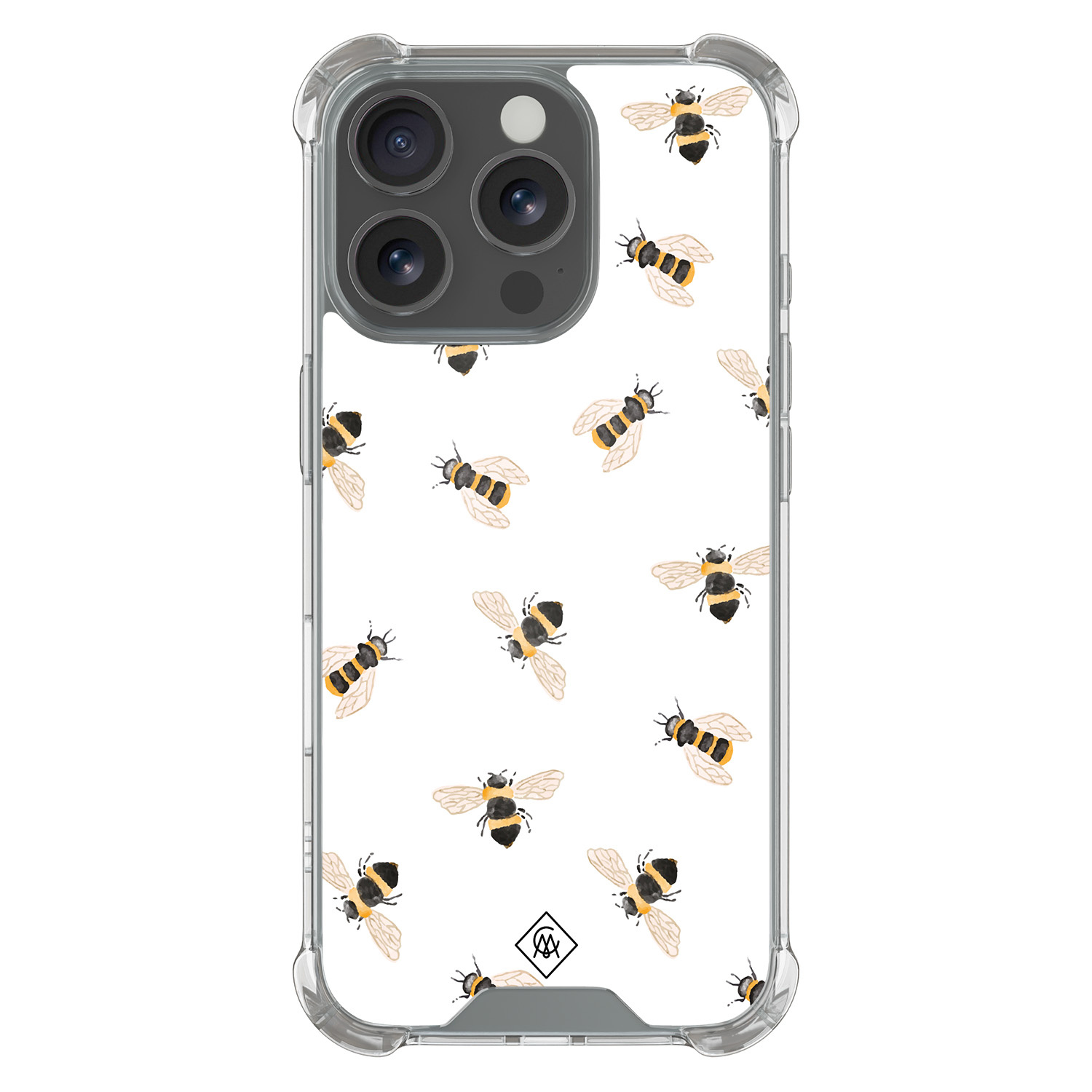 iPhone 16 Pro shockproof hoesje Bee happy