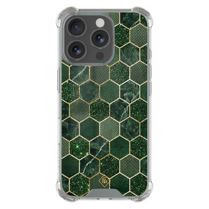 Casimoda iPhone 16 Pro shockproof hoesje - Kubus groen