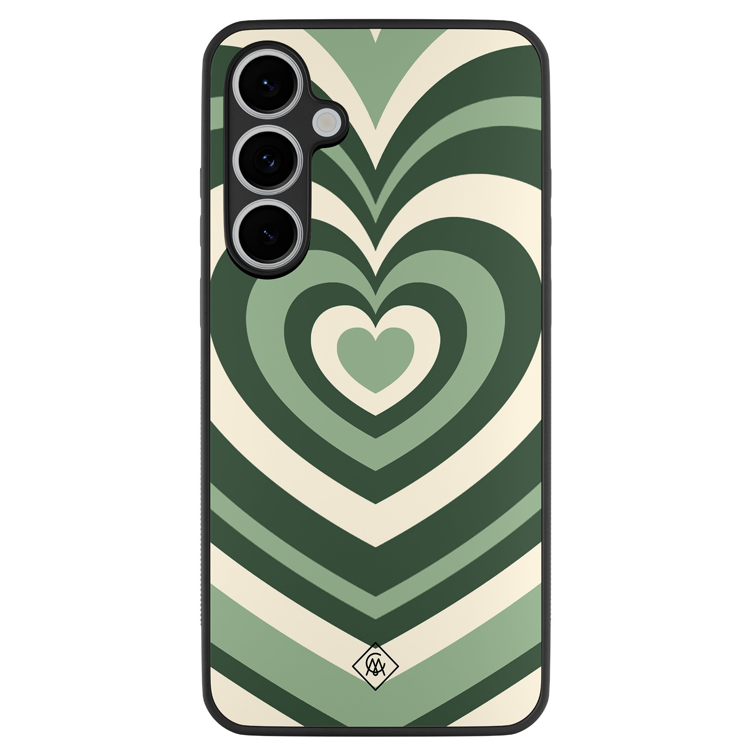Samsung Galaxy S24 FE hoesje - Hart swirl groen