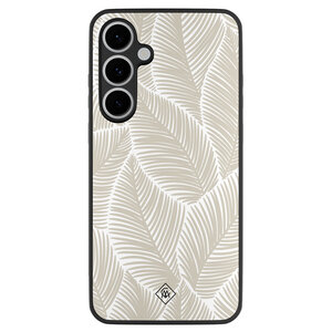Casimoda Samsung Galaxy S24 FE hoesje - Palmy leaves beige