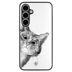 Casimoda Samsung Galaxy S24 FE hoesje - Peekaboo kat
