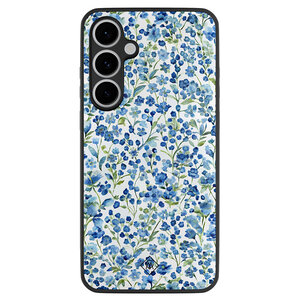 Casimoda Samsung Galaxy S24 FE hoesje - Vintage blue floral