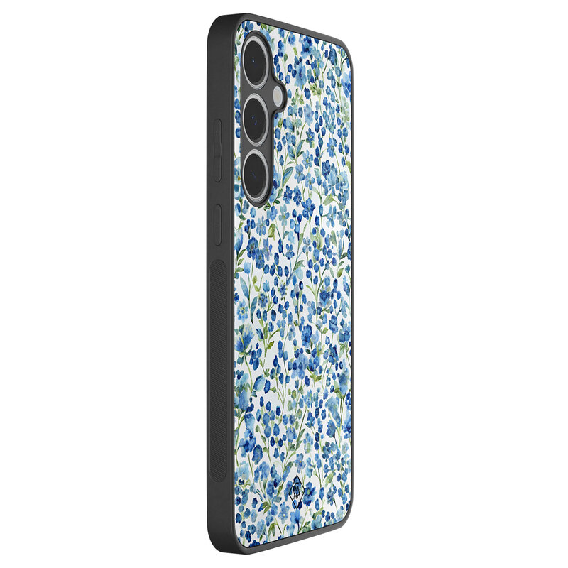 Casimoda Samsung Galaxy S24 FE hoesje - Vintage blue floral