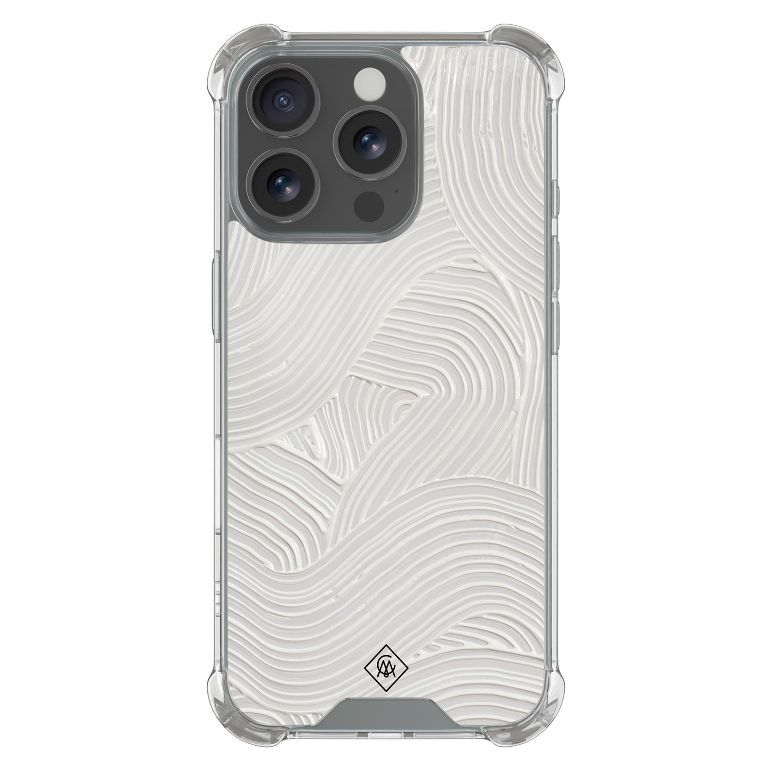 iPhone 16 Pro Max shockproof hoesje Abstract beige waves