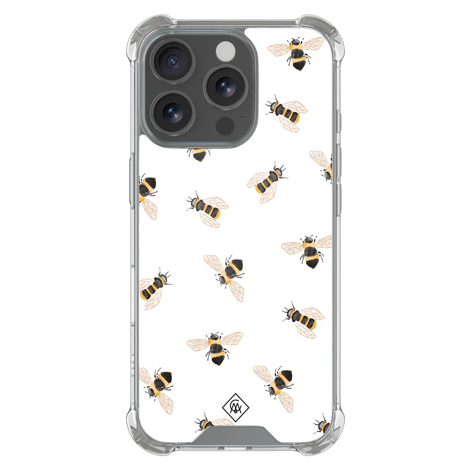 iPhone 16 Pro Max shockproof hoesje - Bee happy