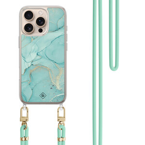 Casimoda iPhone 16 Pro Max hoesje met mint koord - Touch of mint