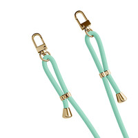 Casimoda iPhone 16 Pro Max hoesje met mint koord - Marmer mintgroen